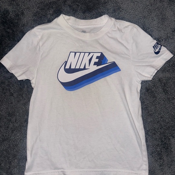 Nike Other - Nike White Tee with Blue Graphic